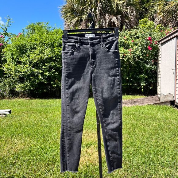 Abercrombie & Fitch The Super Skinny Ankle High Rise Jeans in Black Size 28 - Picture 1 of 7